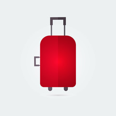 Colorfull Travel bag, suitcase flat icon. Vector illustration