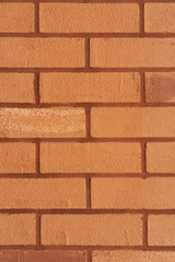 imitation of brickwork with decorative plaster - texture of bricks close up