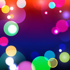 Colorful vector illustration with soft bokeh effect, abstract background
