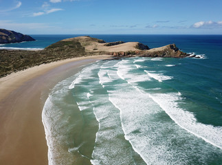 Surat Bay Aerial views, Catlins, Southland, New Zealand