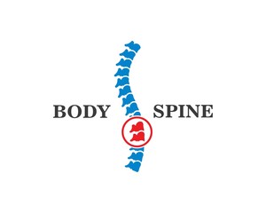 Spine diagnostics symbol logo template vector illustration