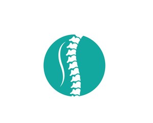 Obraz premium Spine diagnostics symbol logo template vector illustration