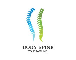 Spine diagnostics symbol logo template vector illustration