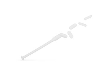 pill stick on white background