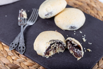 Izmir's famous chocolate cream cookies. This cookie in Izmir is known as a bomb. 