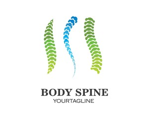 Spine diagnostics symbol logo template vector illustration