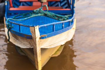 Fototapeta na wymiar Floating boat on the Mekong River.Thailand.