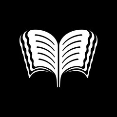 Vector open book logo combined with fountain