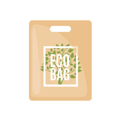 Eco Bag icon in flat style Isolated on white.