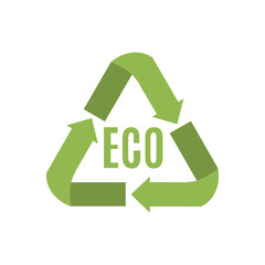 Recycle symbol icon isolated on white background.