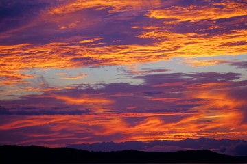 fire in the sky landscape background