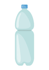 Plastic bottle icon isolated on white background.