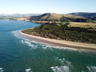 Surat Bay Aerial views, Catlins, Southland, New Zealand