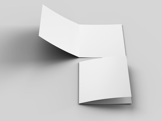 Open invitation card mockup - 3d illustration