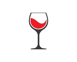 wine glasses toasting logo icon vector