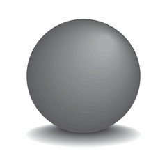 Gray metal sphere