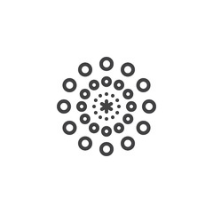 Bursting fireworks line icon. linear style sign for mobile concept and web design. Firework explosion outline vector icon. Symbol, logo illustration. Pixel perfect vector graphics