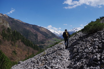 Fototapeta premium Landscape from Orobie Alps Val Seriana