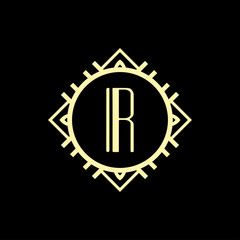 Art Deco modern monogram