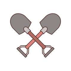 shovel tool isolated icon