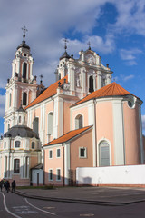 Fototapeta na wymiar St. Catherine's Church is the church of the former Benedictine monastery of Vilnius. Lithuania