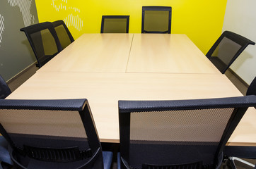 conference room with table and chairs