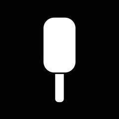 Stick lolly ice cream. Black background