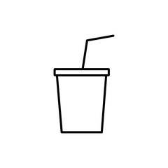 Smoothie cup outline icon