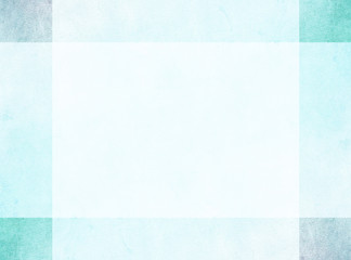 An abstract design concept of a light turquoise center with a subtle turquoise grunge border and with darker turquoise grunge corners. 