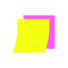 Notes yellow and pink outline icon