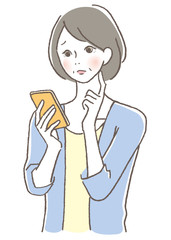 携帯電話　シニア　困る女性