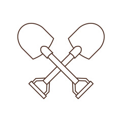 shovel tool isolated icon