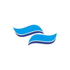 Wave icon logo design vector template