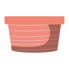 cute flower pot isolated icon