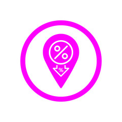 Discount, price, sales discount, shopping,offer,  business product discount magenta color icon