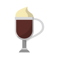 Coffee beverage cold and sweet isolated