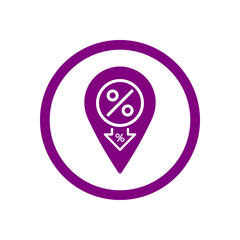 Discount,price,sale, shopping,offer,  business product discount purple color icon