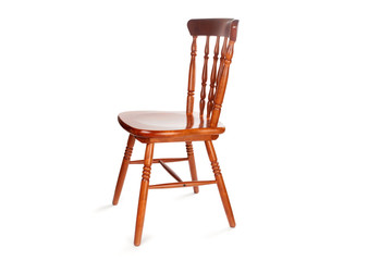 Wooden chair isolated on white background
