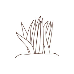 plant in landscape isolated icon
