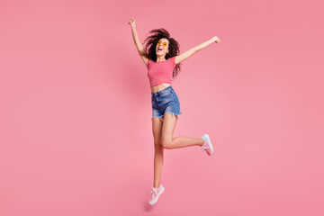 Full length body size view portrait of her she nice-looking attractive winsome charming lovely...