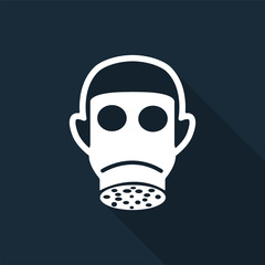 Symbol Wear Full Face Sign on black background,Vector illustration