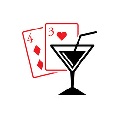 Casino icon on background for graphic and web design. Simple vector sign. Internet concept symbol for website button or mobile app.