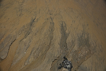 marcas na areia