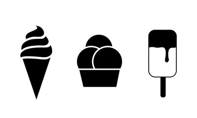 Set of Ice cream icons