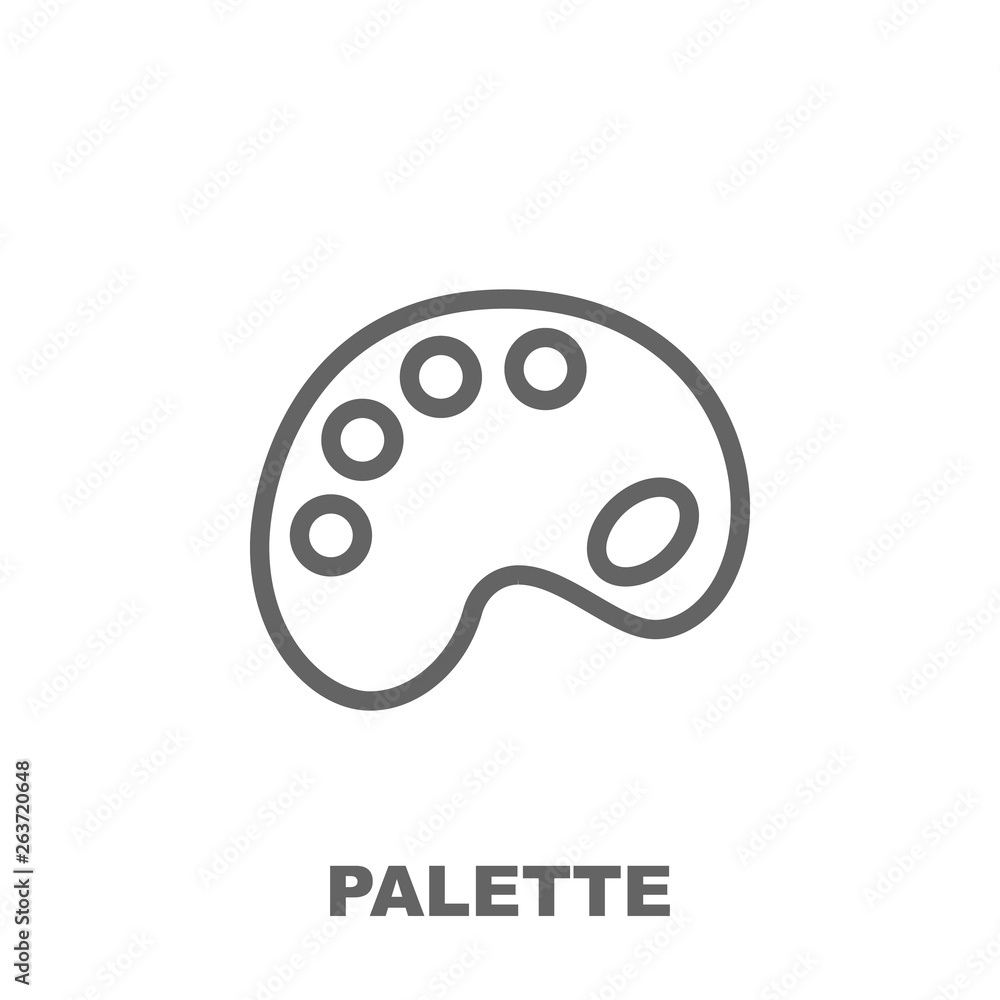 Poster palette icon. element of row matterial icon. thin line icon for website design and development, app 