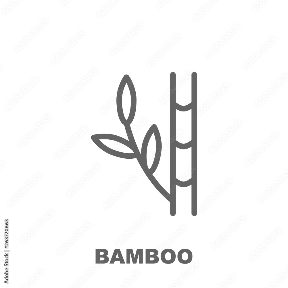 Poster bamboo icon. element of row matterial icon. thin line icon for website design and development, app d