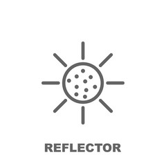 Obraz premium Reflector icon. Element of row matterial icon. Thin line icon for website design and development, app development. Premium icon