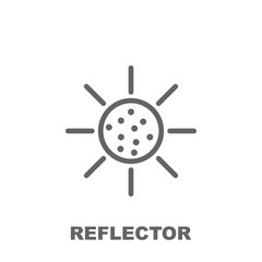 Reflector icon. Element of row matterial icon. Thin line icon for website design and development, app development. Premium icon