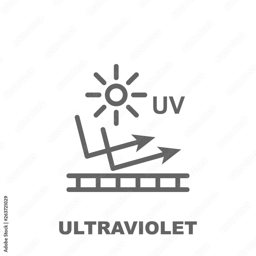Poster ultraviolet icon. element of row matterial icon. thin line icon for website design and development, 