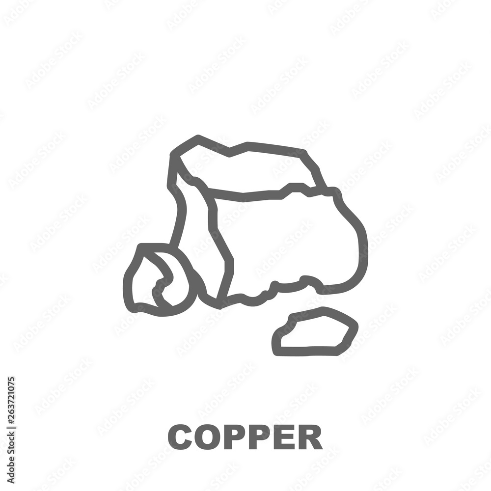 Poster copper icon. element of row matterial icon. thin line icon for website design and development, app d